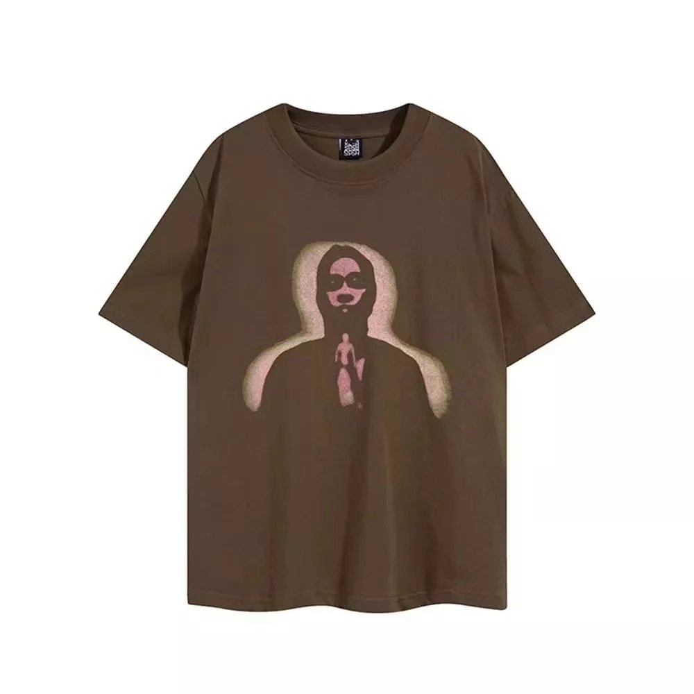 Design Spider Web '655' Graphic T-Shirt Brown - 14