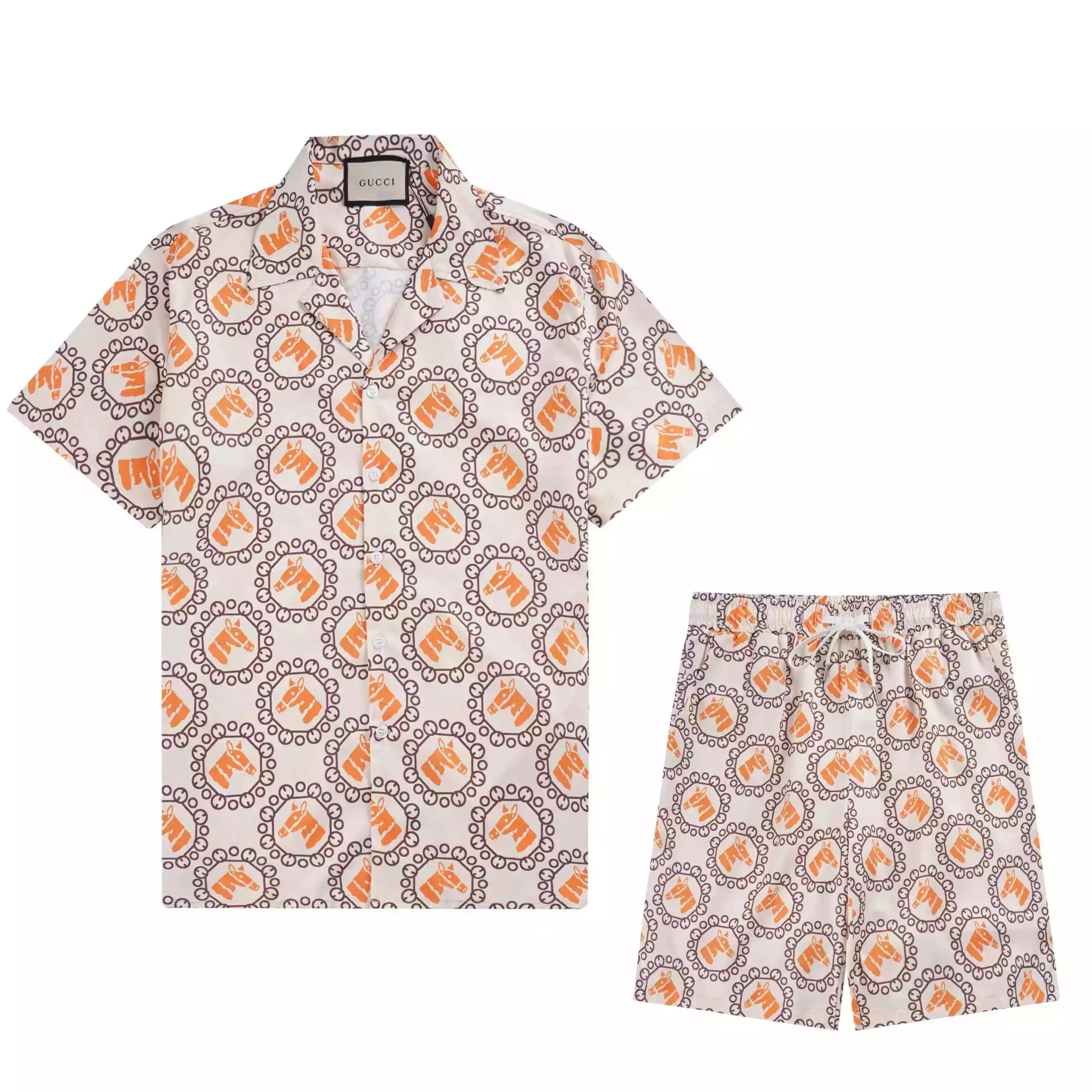 Gucci GG Mosaic Print Short-Sleeve Shirt and Shorts Set Multicolor - 24