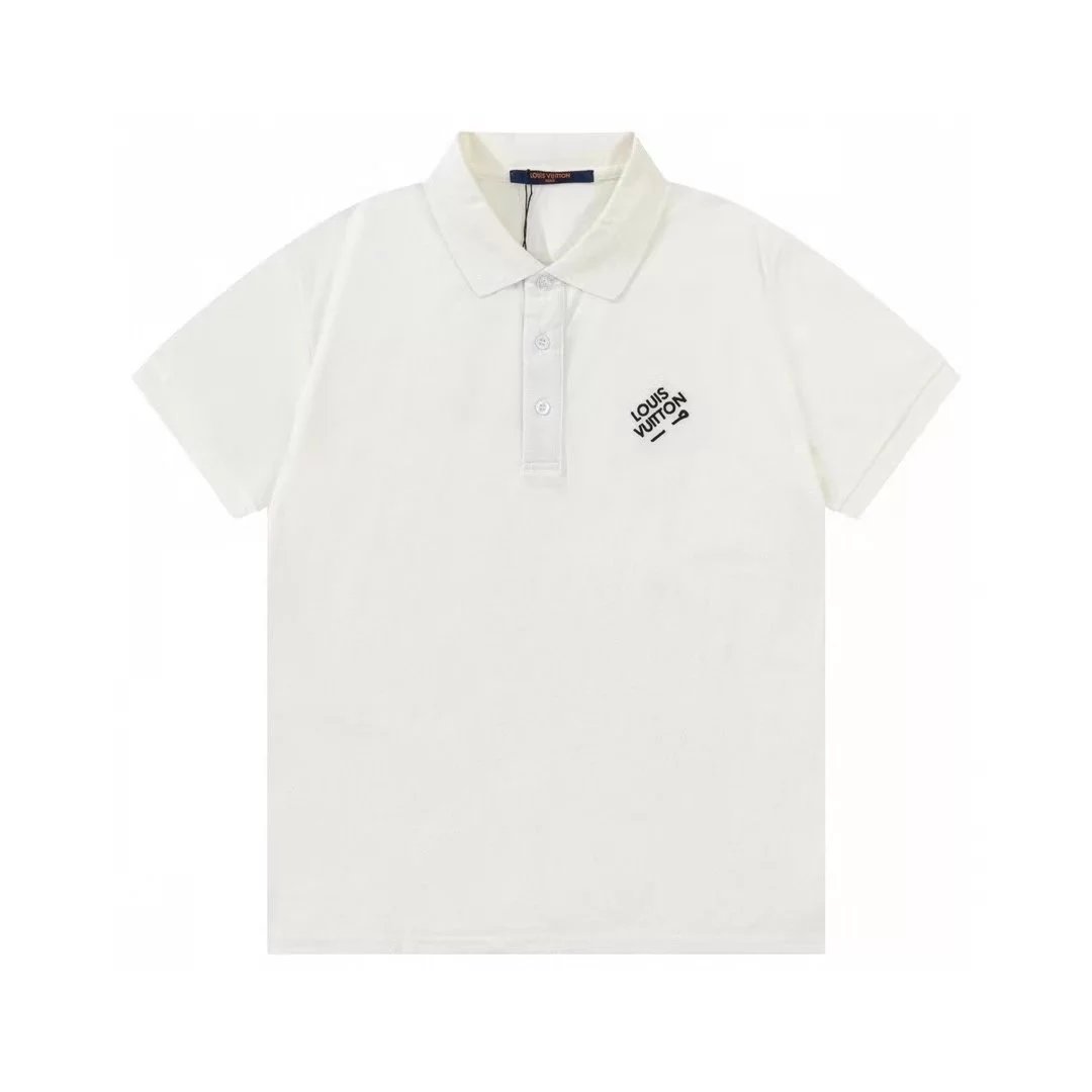 Louis Vuitton LV Monogram Embroidered White Polo Shirt Tops Polo - 15