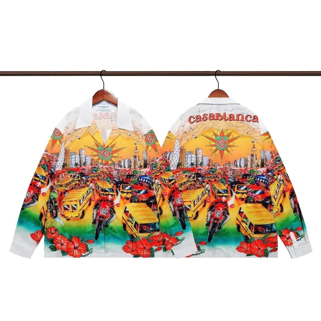 Casablanca Casa Print Long-Sleeve Shirt Multicolor - 14