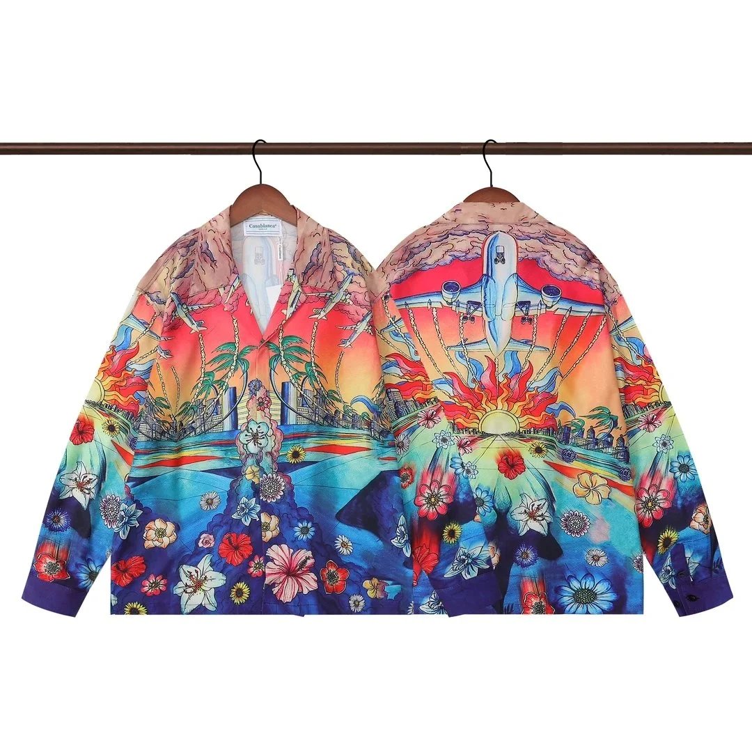 Casablanca Casa Print Long-Sleeve Shirt Multicolor - 23