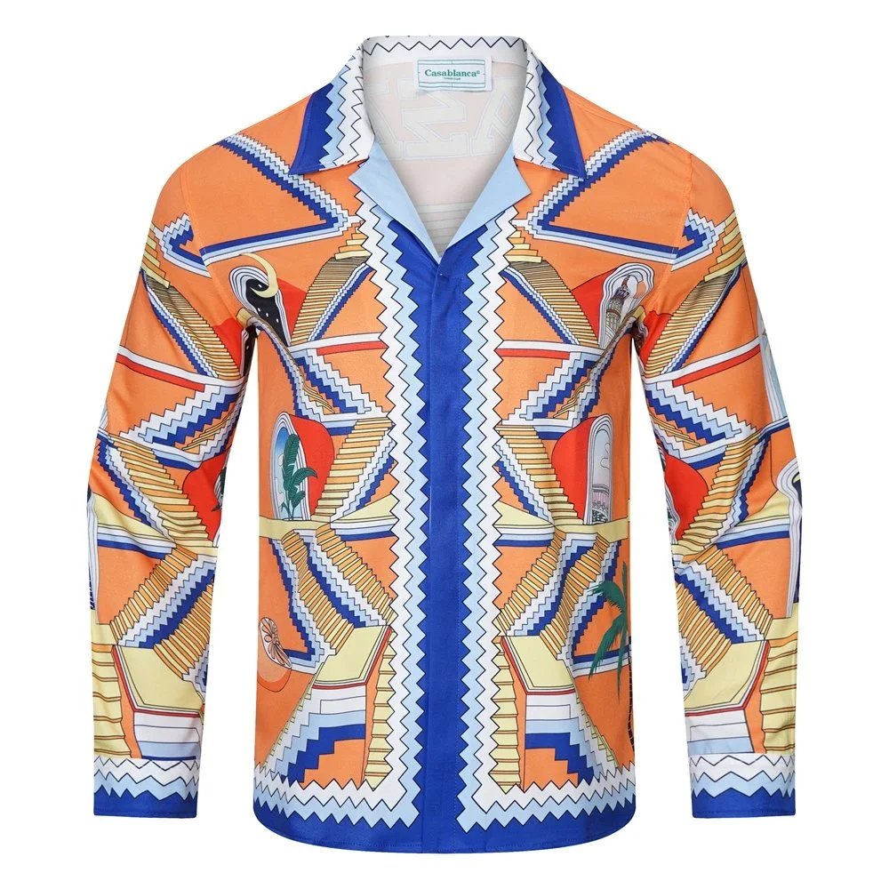 Casablanca Casa Print Long-Sleeve Shirt Multicolor - 29