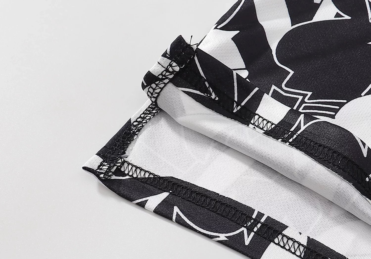 Amiri Floral Print Polo Black and White Tops Polo - 7