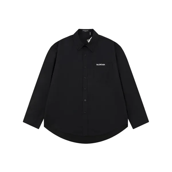 Balenciaga Logo Graffiti Print Black Shirt - 14