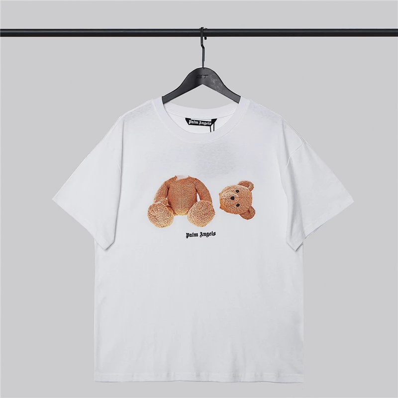 Palm Angels Bandana Bear Print White T-Shirt - 6