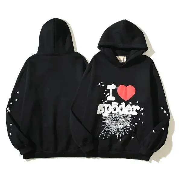 Arachnophobia Spiderweb Graphic Hoodie Gray - 26