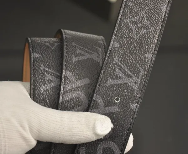 Louis Vuitton Damier Graphite Reversible Belt Black - 9