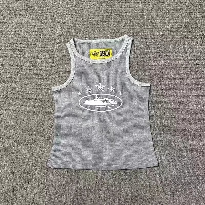 Corteiz Guerillaz Ribbed Tank Top Black - 15