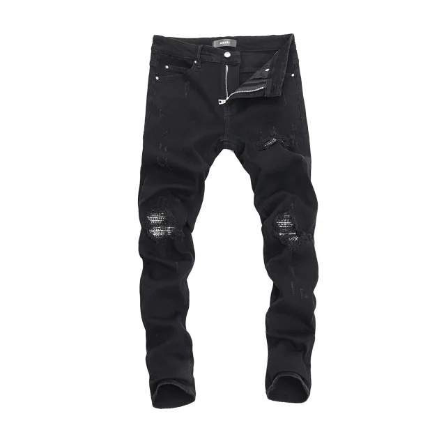 AMIRI Jeans Distressed skinny with logo appliqué product detail image 28