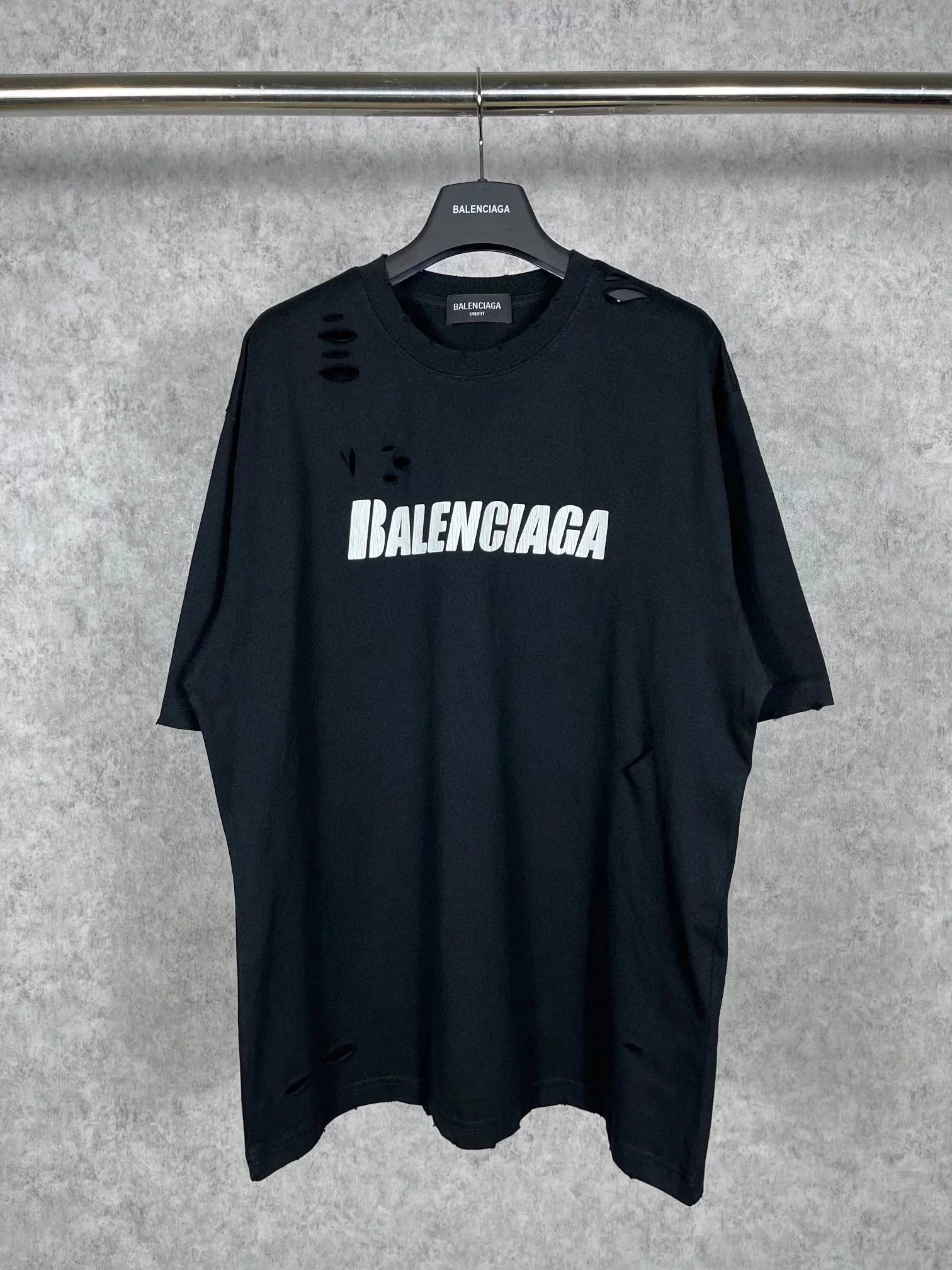 Balenciaga Logo Print Black Long-Sleeve T-Shirt - 5