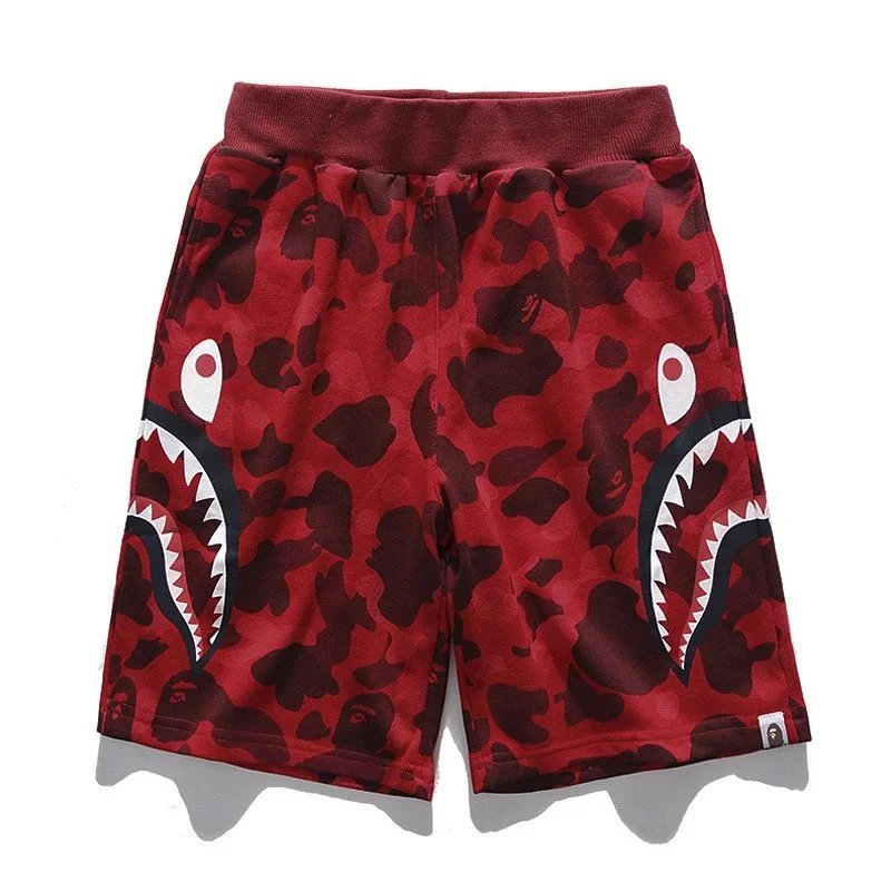 A Bathing Ape Shark Camo Shorts Army Green - 16