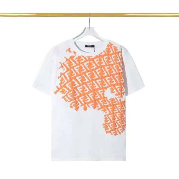 Fendi FF Monogram All-Over Black T-Shirt - 36