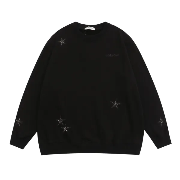 Givenchy Star-Print Black Sweatshirt Sweater - 10