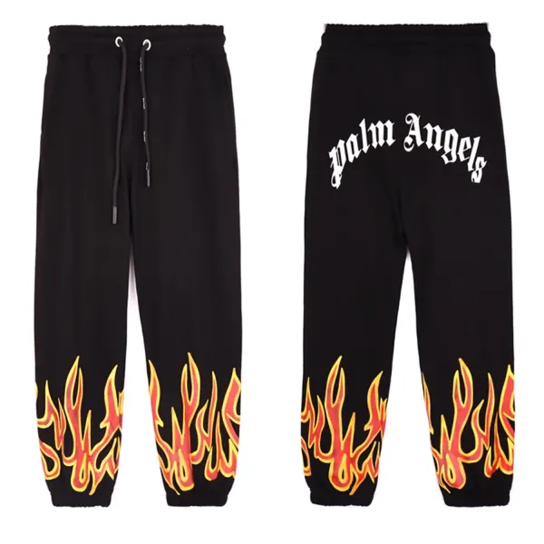 Palm Angels Palm Print Track Pants Navy White - 19