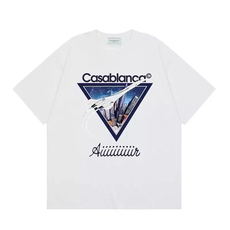 Casablanca Casa Blanca Heart Logo Oversized T-Shirt White T-Shirts - 10