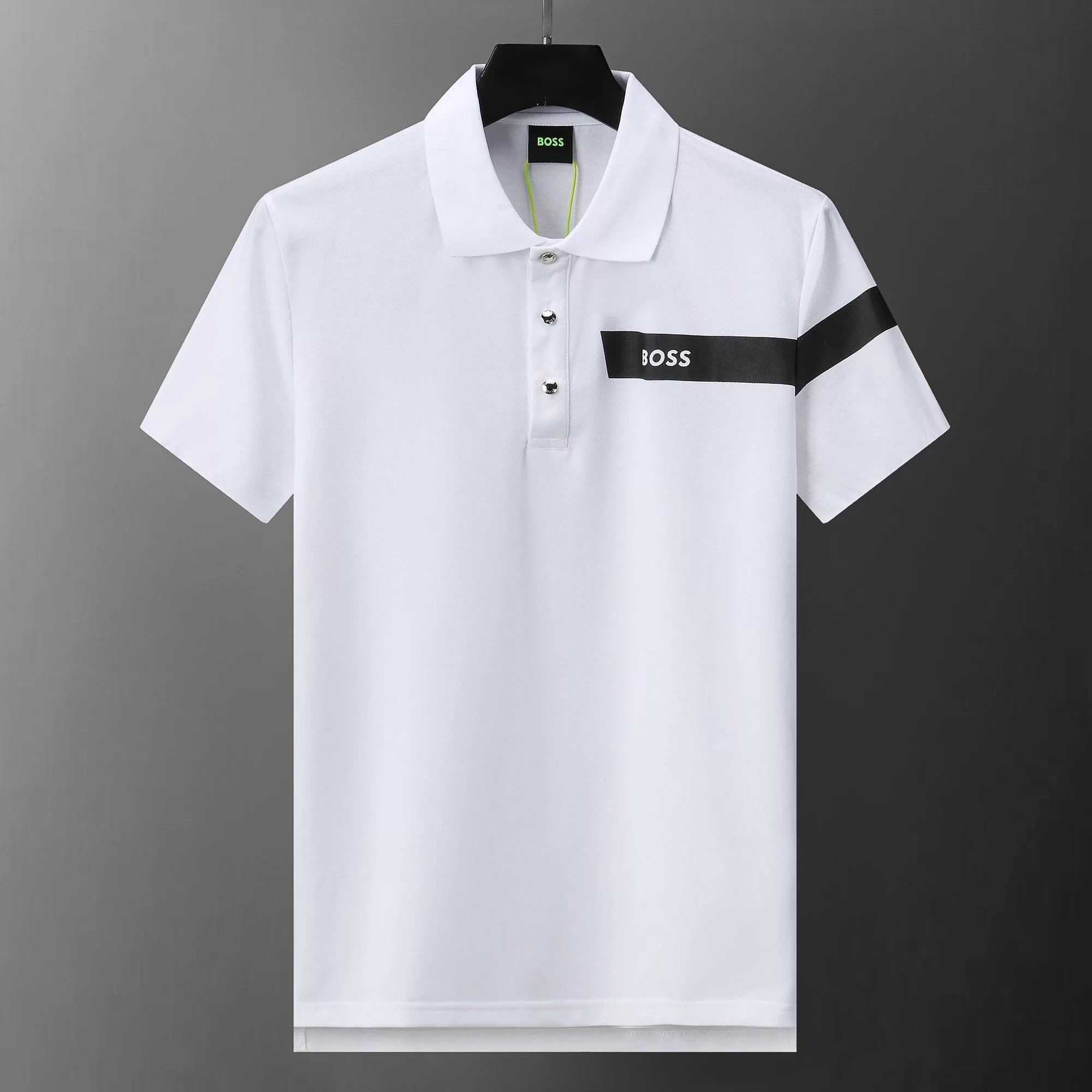 Hugo Boss Logo Polo Black with Yellow Trim Polo - 27