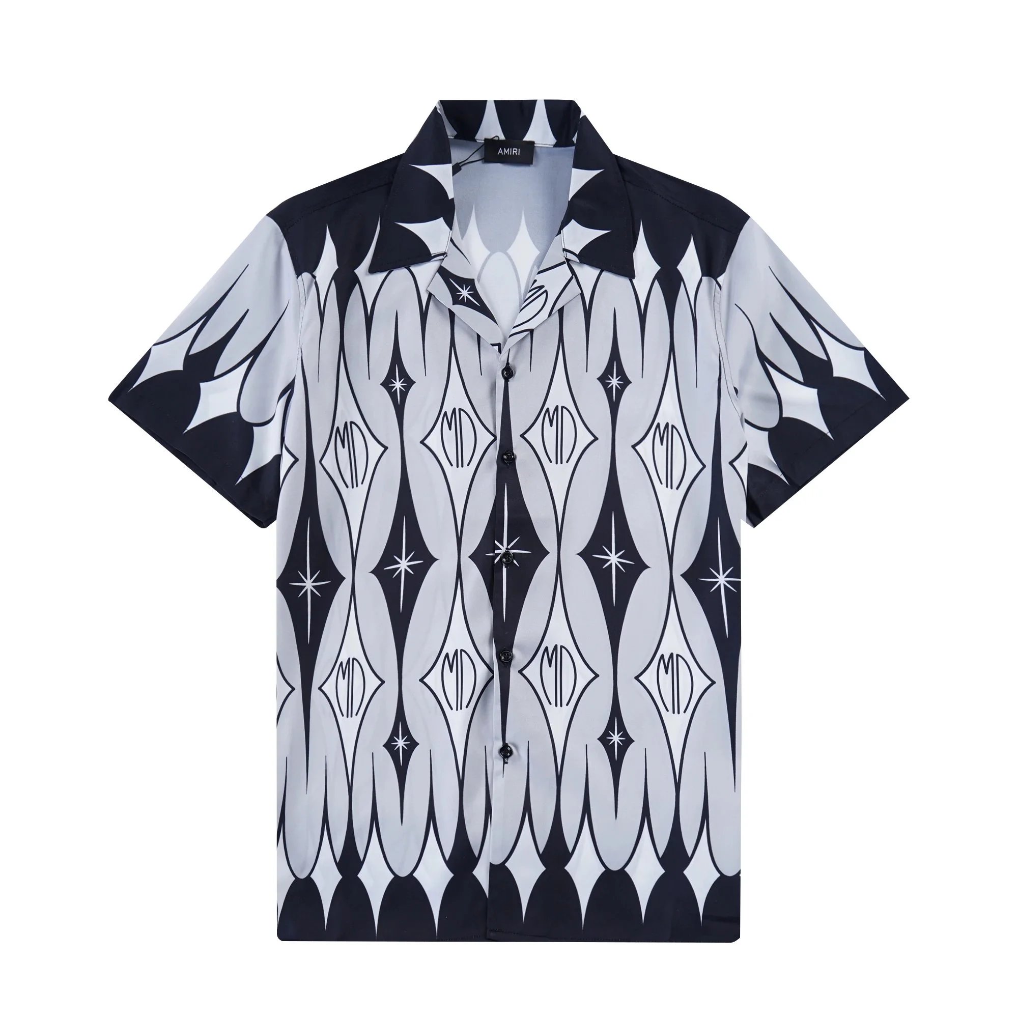 Amiri Floral Print Short-Sleeve Shirt Navy - 29