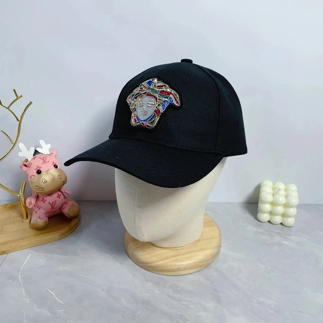 Unbranded Hats Baseball Cap with Embroidered Medusa-Style Patch image 13