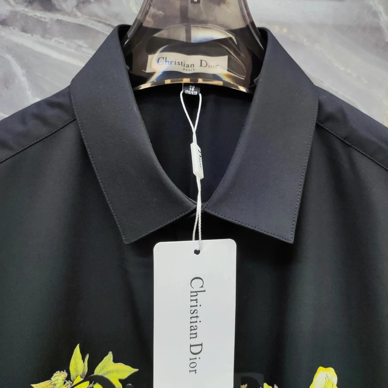 Dior Black Shirt with Turtle Brooch - 10