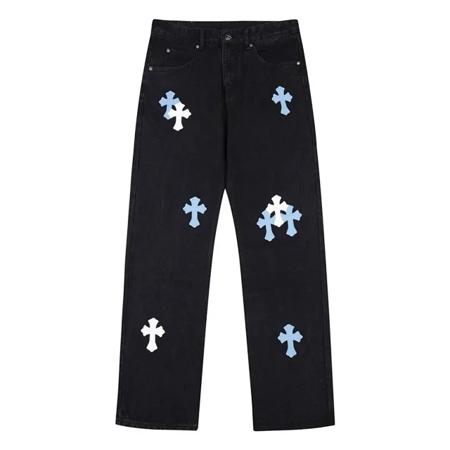 Unbranded Jeans Straight-Leg Cross Appliqué product detail image 20