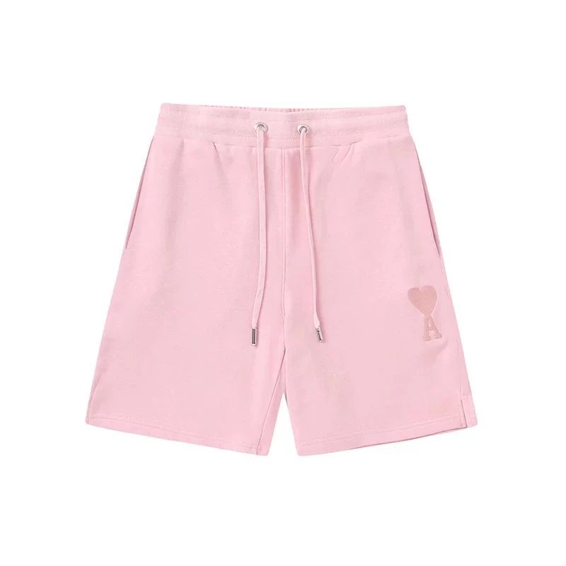 Ami Paris Heart Logo Shorts Beige - 21