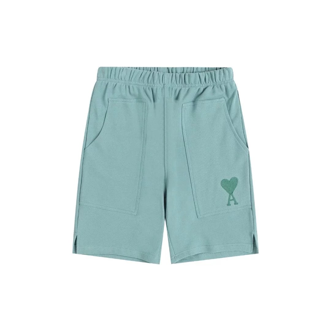 Ami Paris Heart Logo Shorts Beige - 29