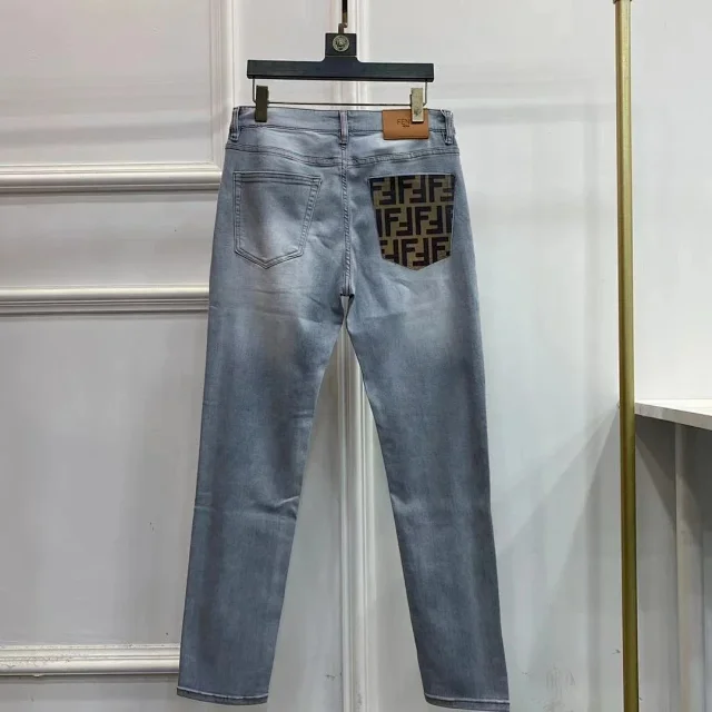 Fendi Jeans Straight-Leg with Roma Graphic Back Pocket product detail image 8