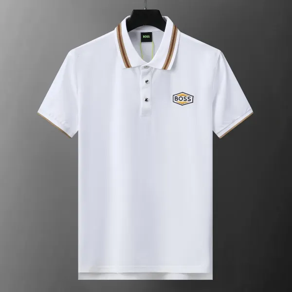 Hugo Boss Logo Polo Black with Yellow Trim Polo - 23