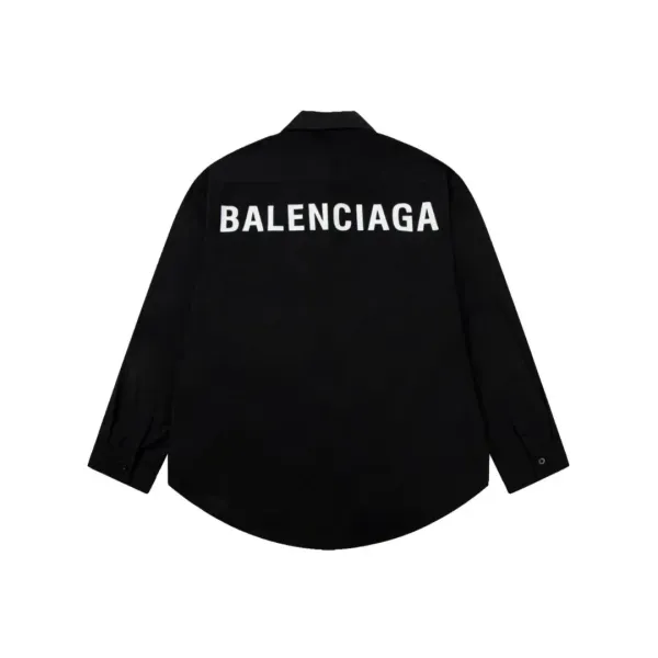Balenciaga Logo Graffiti Print Black Shirt - 16