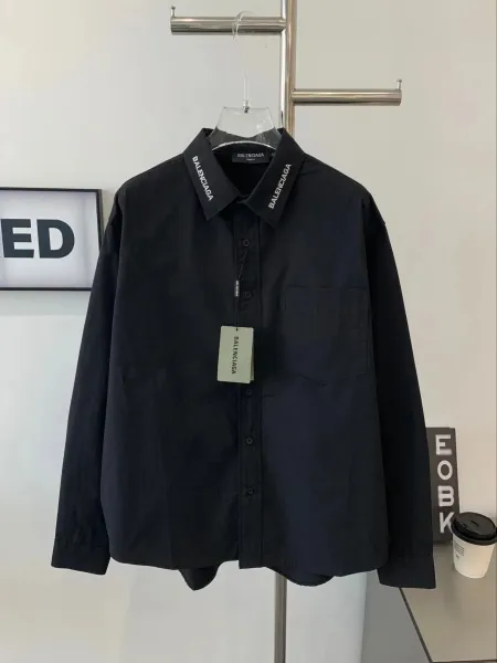 Balenciaga Logo Graffiti Print Black Shirt - 21