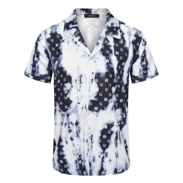Burberry Classic Check Short-Sleeve Shirt Navy Gray Multicolor - 24