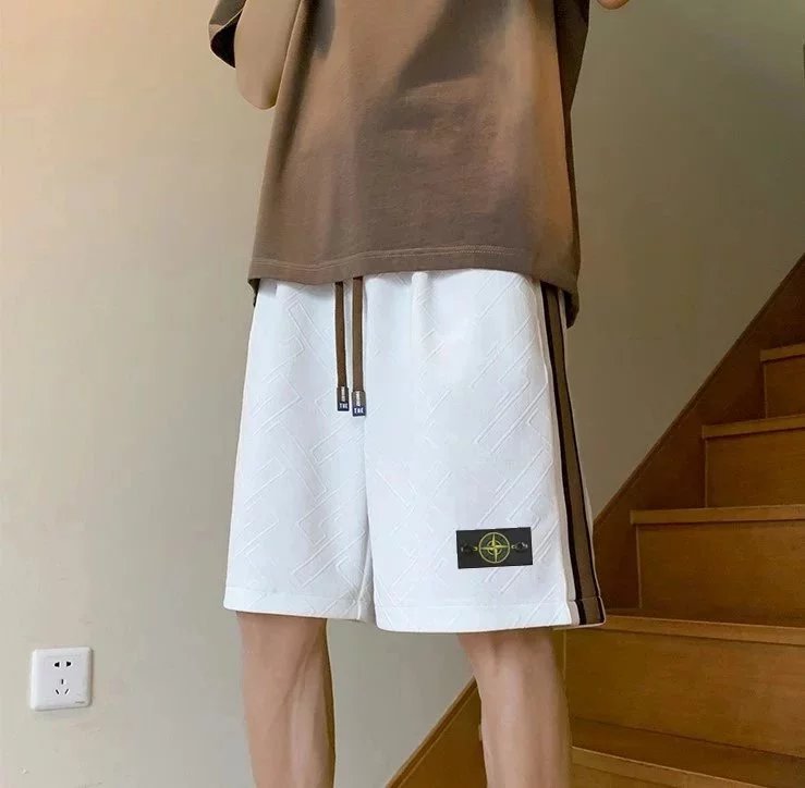 Stone Island Compass Logo Shorts Gray - 24