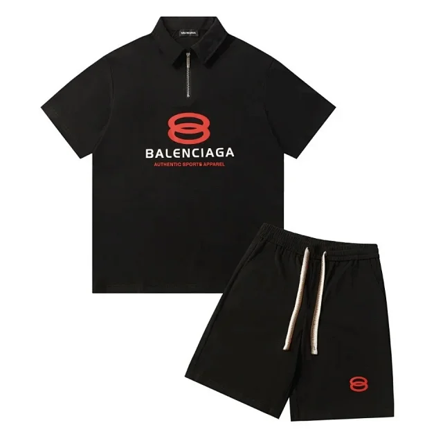 Balenciaga Matching Sets Short-Sleeve Top and Shorts Set product detail image 17