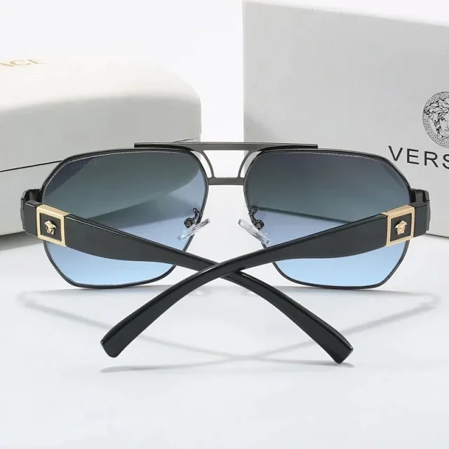 Versace Eyewear 3831 square-frame sunglasses with Medusa temple plaques product detail image 4