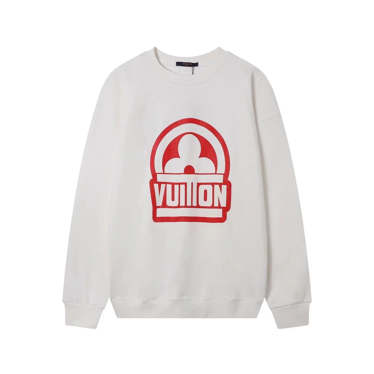 Gucci Rainbow Lightning Logo Crewneck Sweatshirt Beige Hoodie - 5
