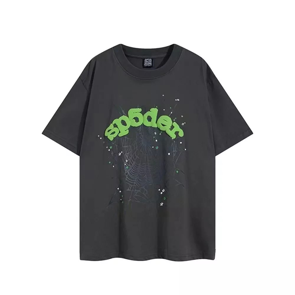 Design Spider Web '655' Graphic T-Shirt Brown - 8