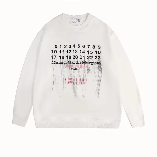 Maison Margiela 22 Logo Print Black Hoodie - 13