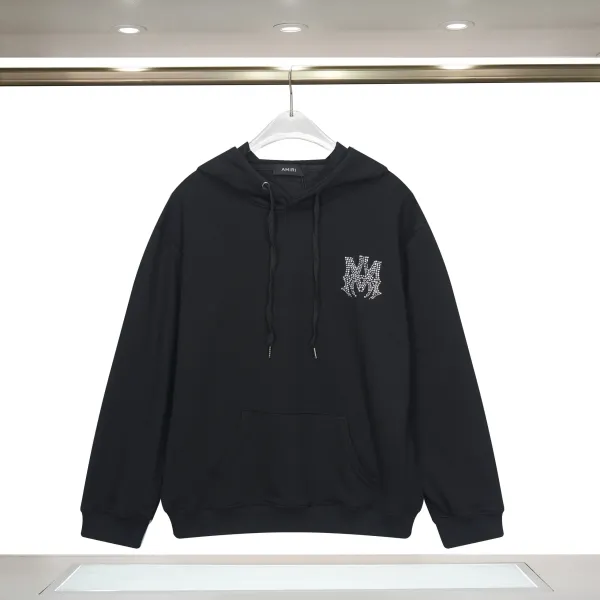 Amiri Dripping Logo Black Hoodie - 5
