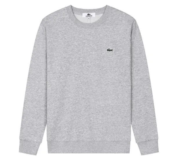 Lacoste Crocodile Logo Graphic Sweatshirt Gray Hoodie - 9