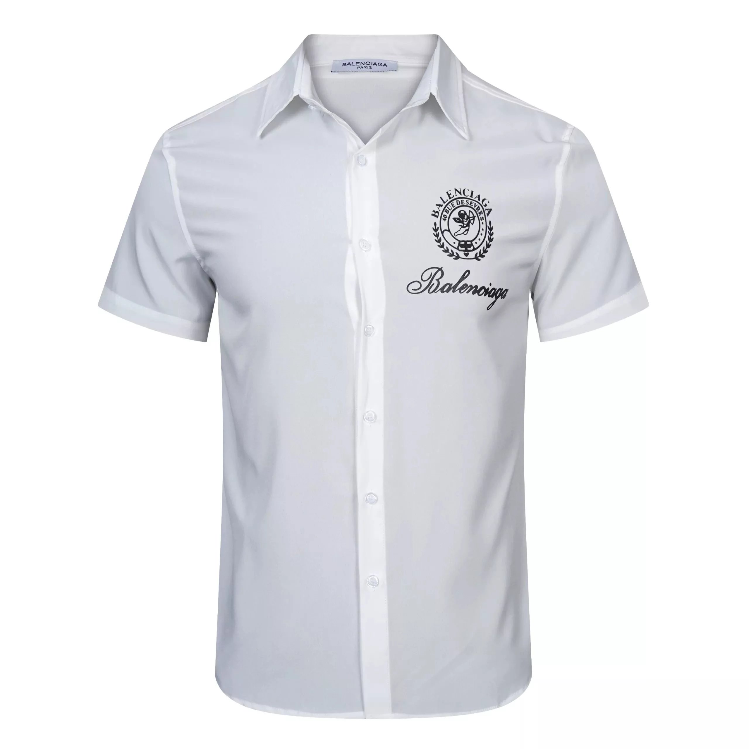 Balenciaga Paperclip Print Short-Sleeve Shirt and Shorts Set White - 32