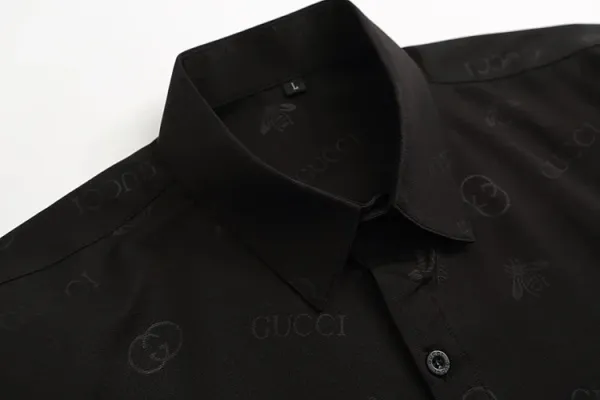 Gucci GG Embroidered Shirt White with Red-Green Trim - 9