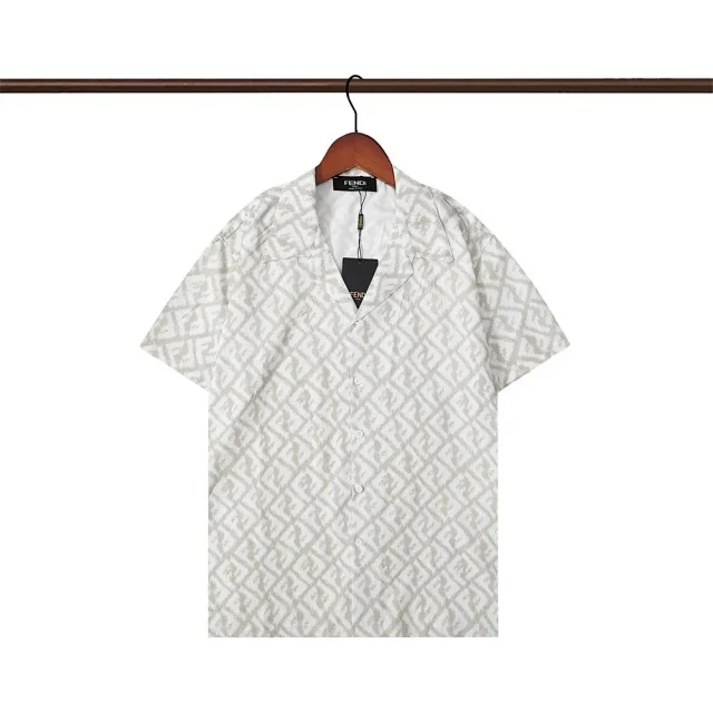 Fendi Shirts Short-Sleeve Printed Camp-Collar Shirt product detail image 13