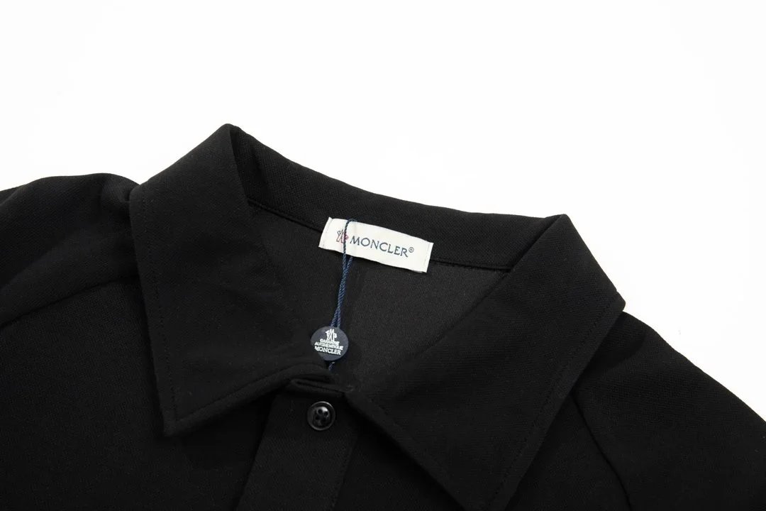 Moncler Classic White Polo with Red-Blue Trim and Logo Embroidery Polo Shirt - 6