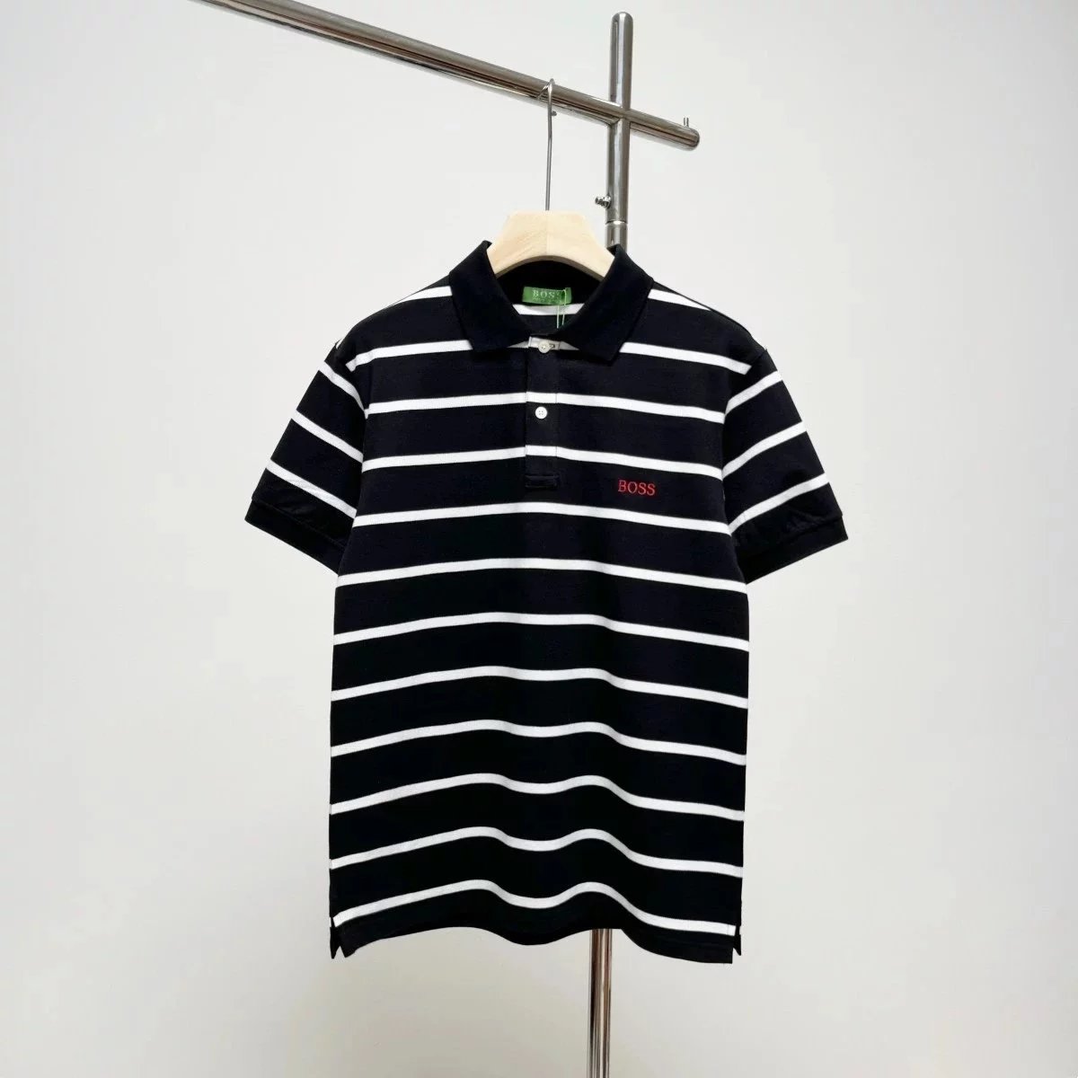 Hugo Boss Logo Polo Black with Yellow Trim Polo - 12