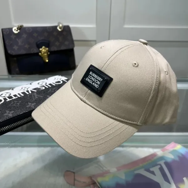 Burberry Logo Embroidery Baseball Cap Black - 8