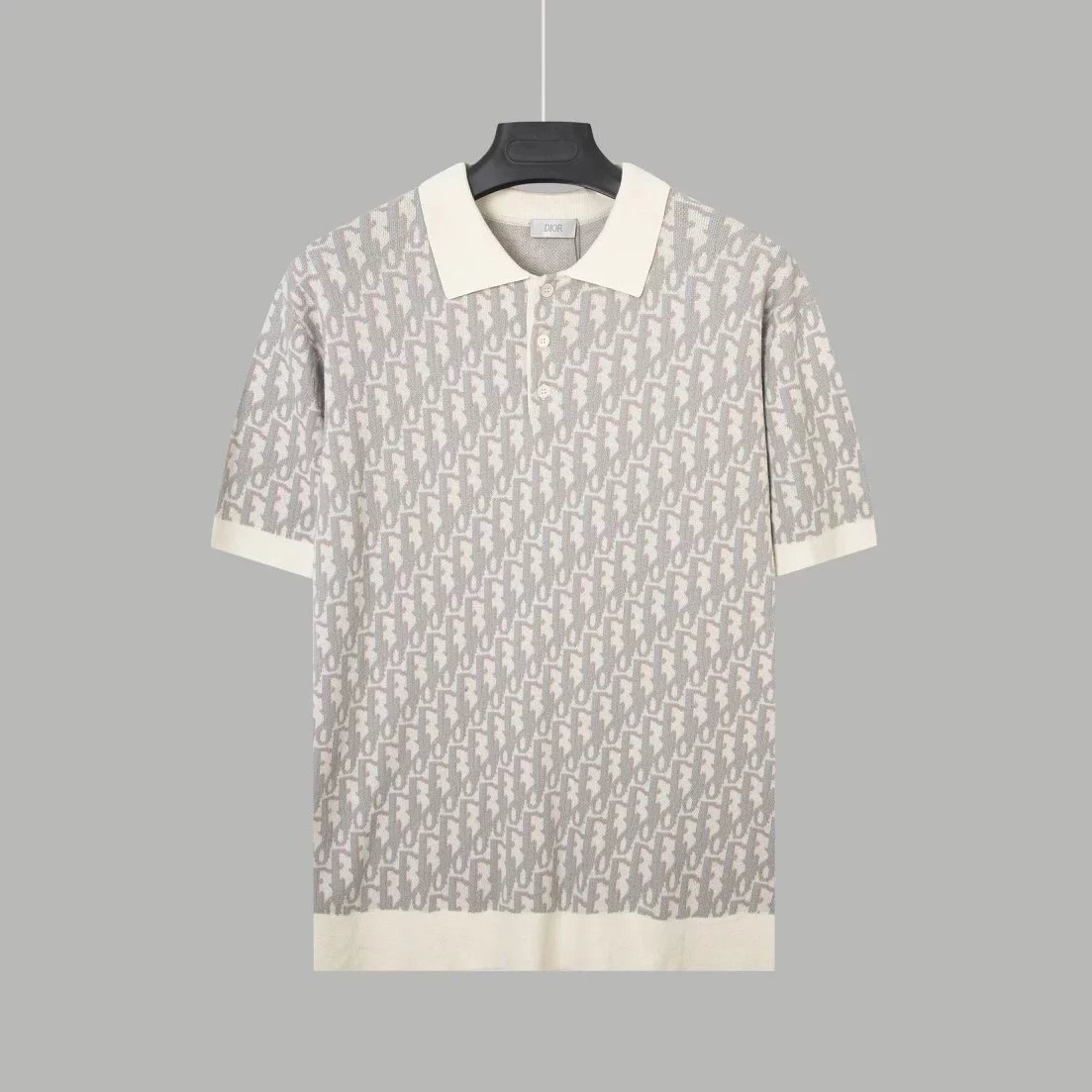 Dior Oblique Print Polo White Polo Shirt - 19