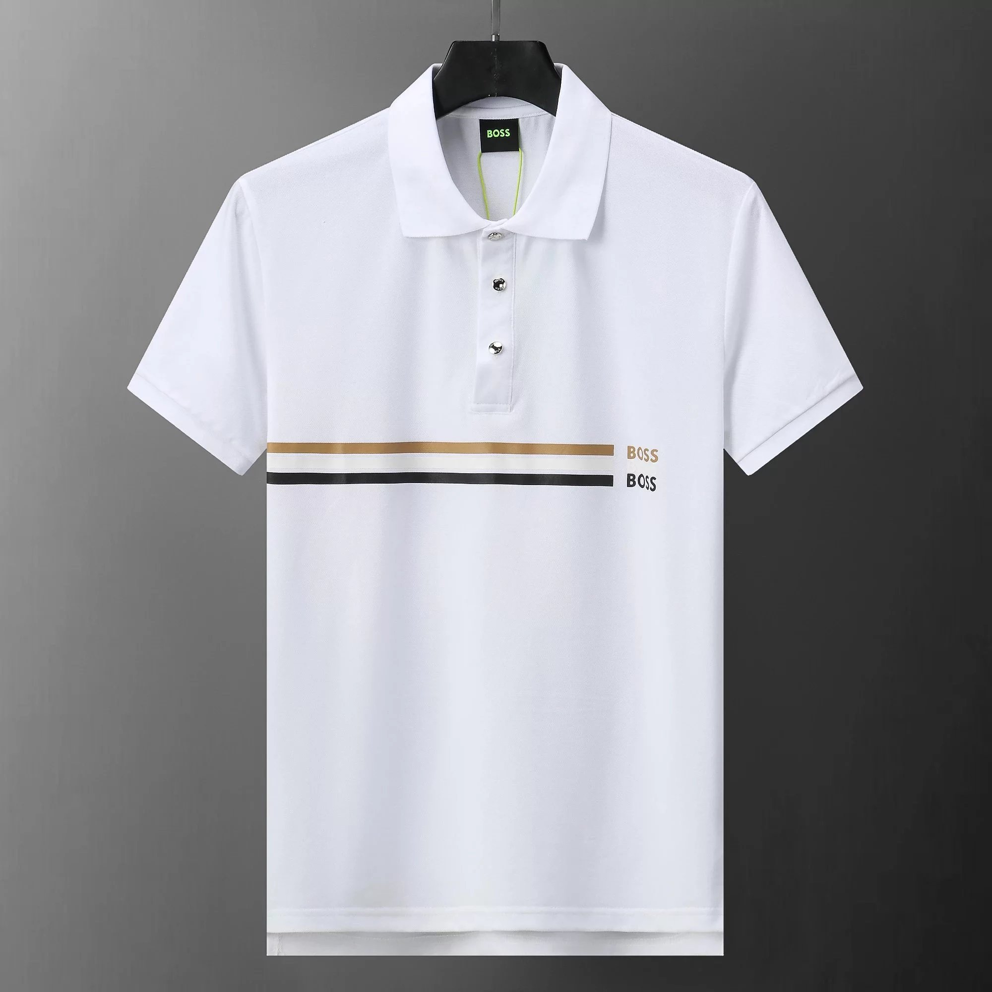 Hugo Boss Logo Polo Black with Yellow Trim Polo - 18