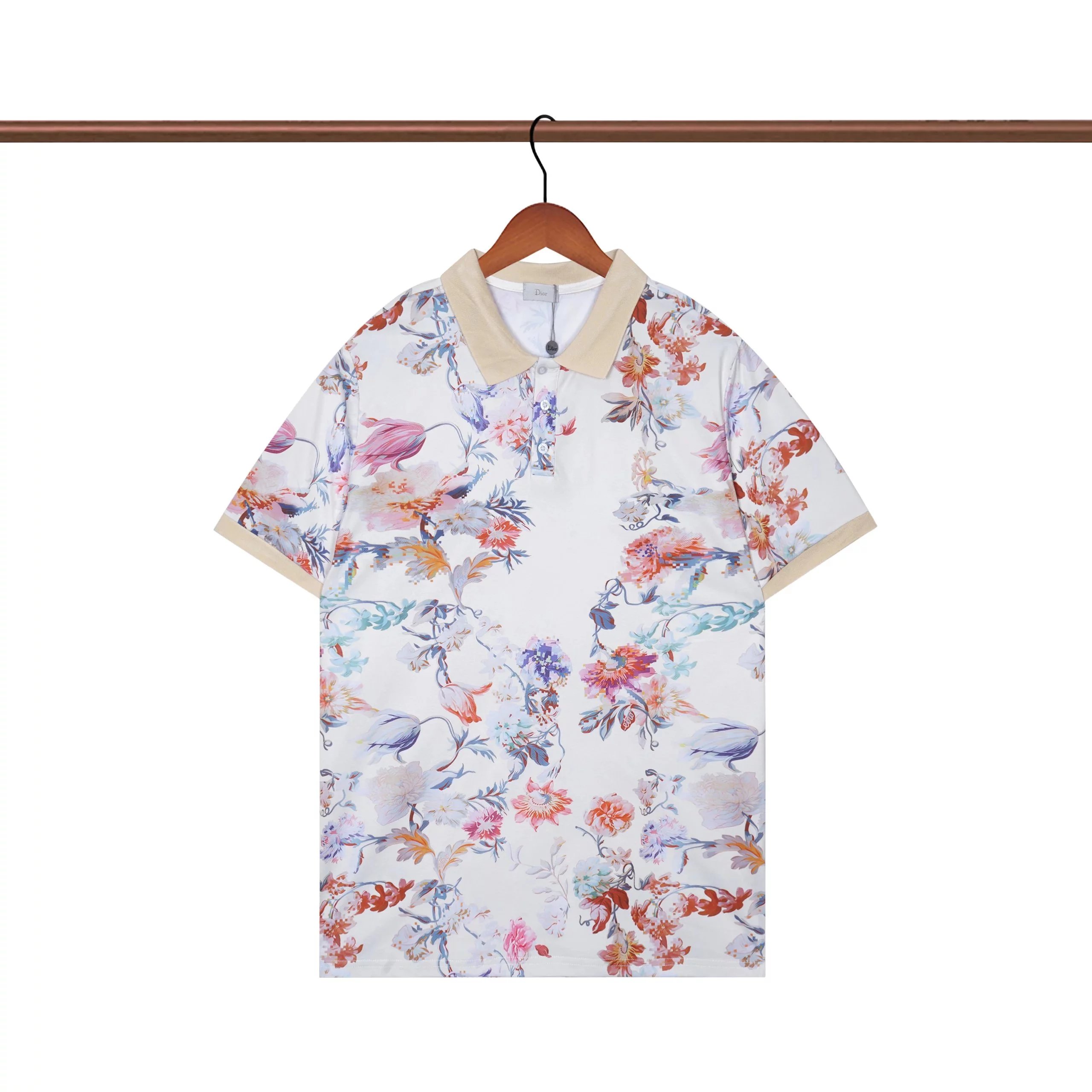 Dior Oblique Print Polo White Polo Shirt - 25