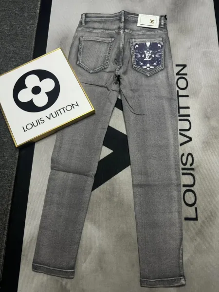 Louis Vuitton Monogram Pocket Detail Light Wash Jeans - 13