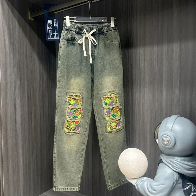 Louis Vuitton Jeans Logo Patch Straight-Leg product detail image 16